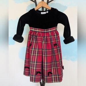 Charter Club holiday dress in black and red plaid (size 3T)